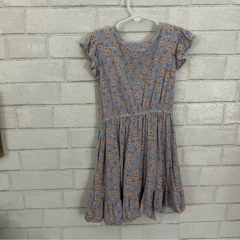 BAILEY LANE Stitch Fix Short Sleeve Flowered Ruffle Dress